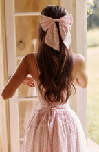 Mitzi Bow - Blush Gingham - Napalia