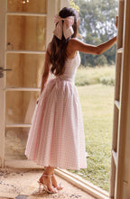 Mitzi Bow - Blush Gingham - Napalia