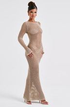 Moana Maxi Dress - Beige - Napalia