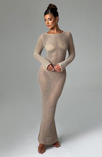 Moana Maxi Dress - Beige - Napalia