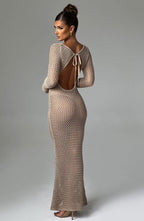 Moana Maxi Dress - Beige - Napalia