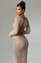 Moana Maxi Dress - Beige - Napalia