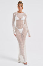 Moana Maxi Dress - White - Napalia