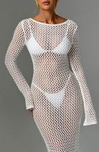 Moana Maxi Dress - White - Napalia
