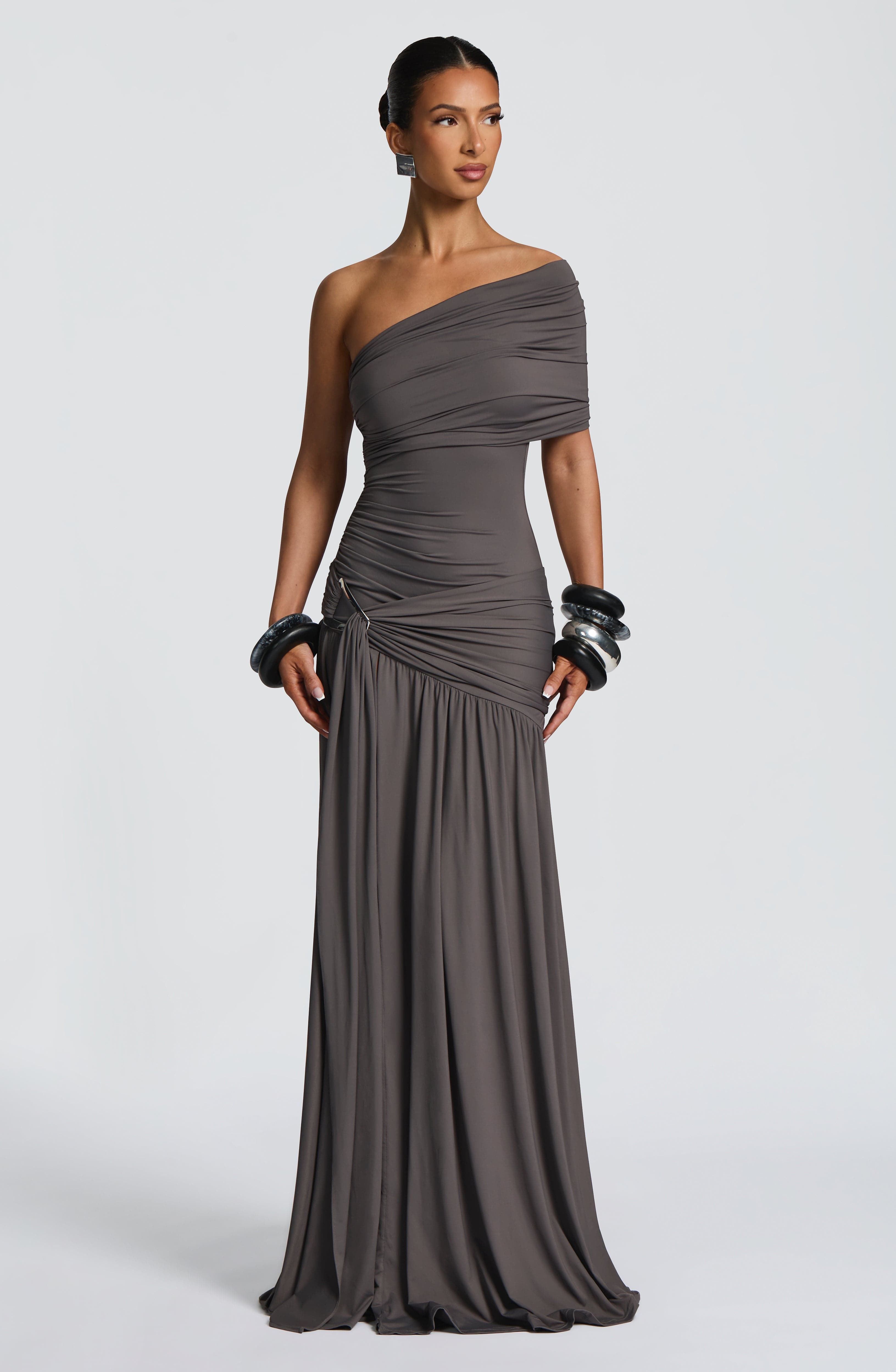 Monica Maxi Dress - Charcoal - Napalia