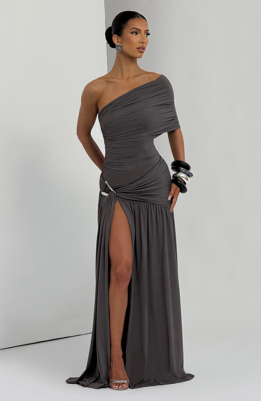 Monica Maxi Dress - Charcoal - Napalia