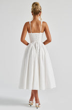 Monroe Midi Dress - Ivory - Napalia