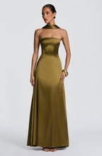 Morven Maxi Dress - Deep Olive - Napalia