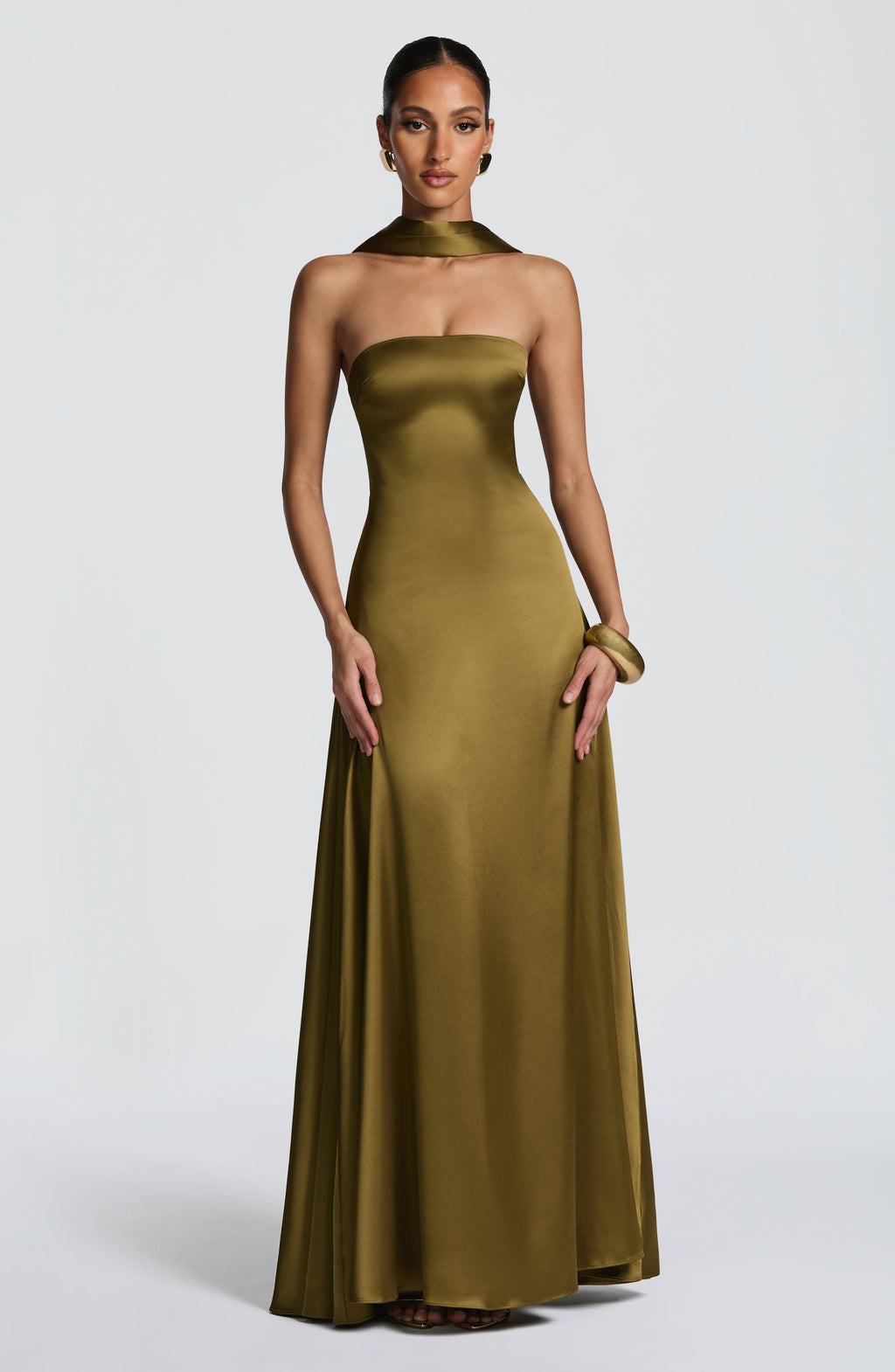Morven Maxi Dress - Deep Olive - Napalia