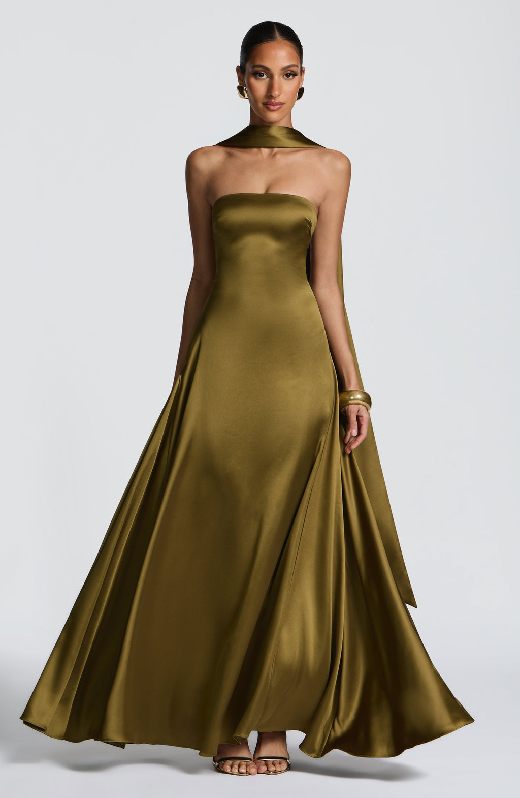 Morven Maxi Dress - Deep Olive - Napalia