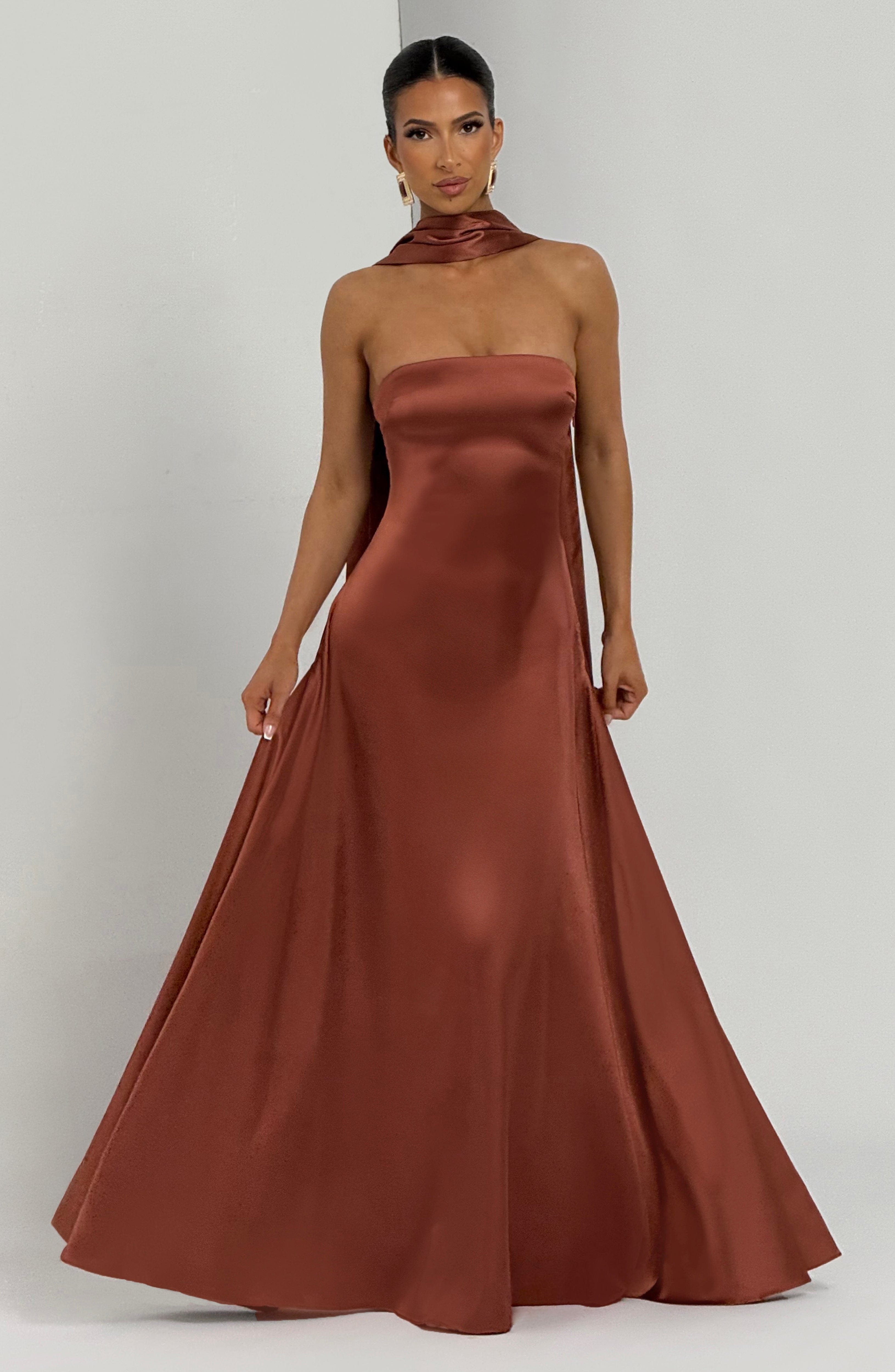 Morven Maxi Dress - Rust - Napalia