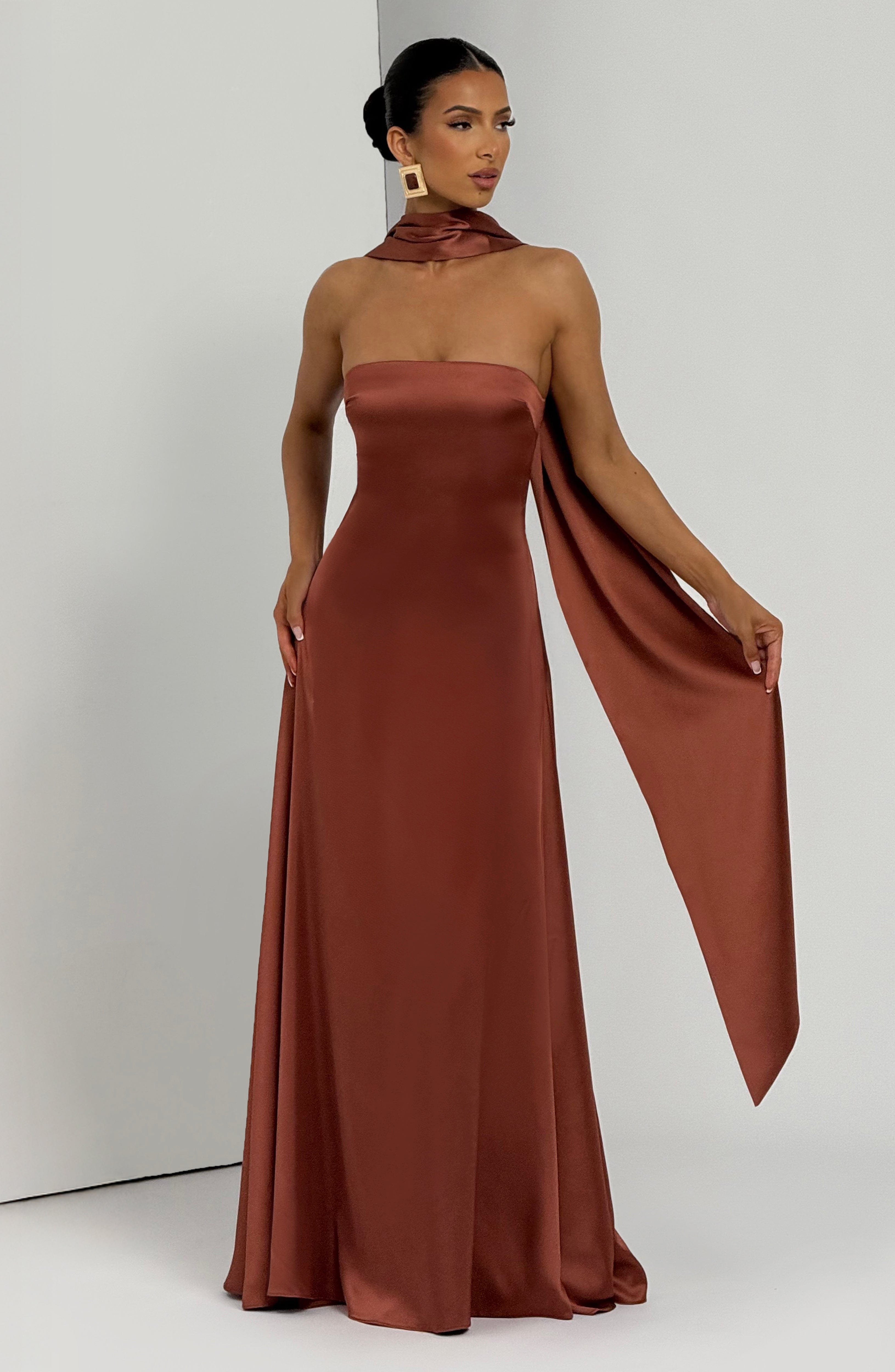 Morven Maxi Dress - Rust - Napalia