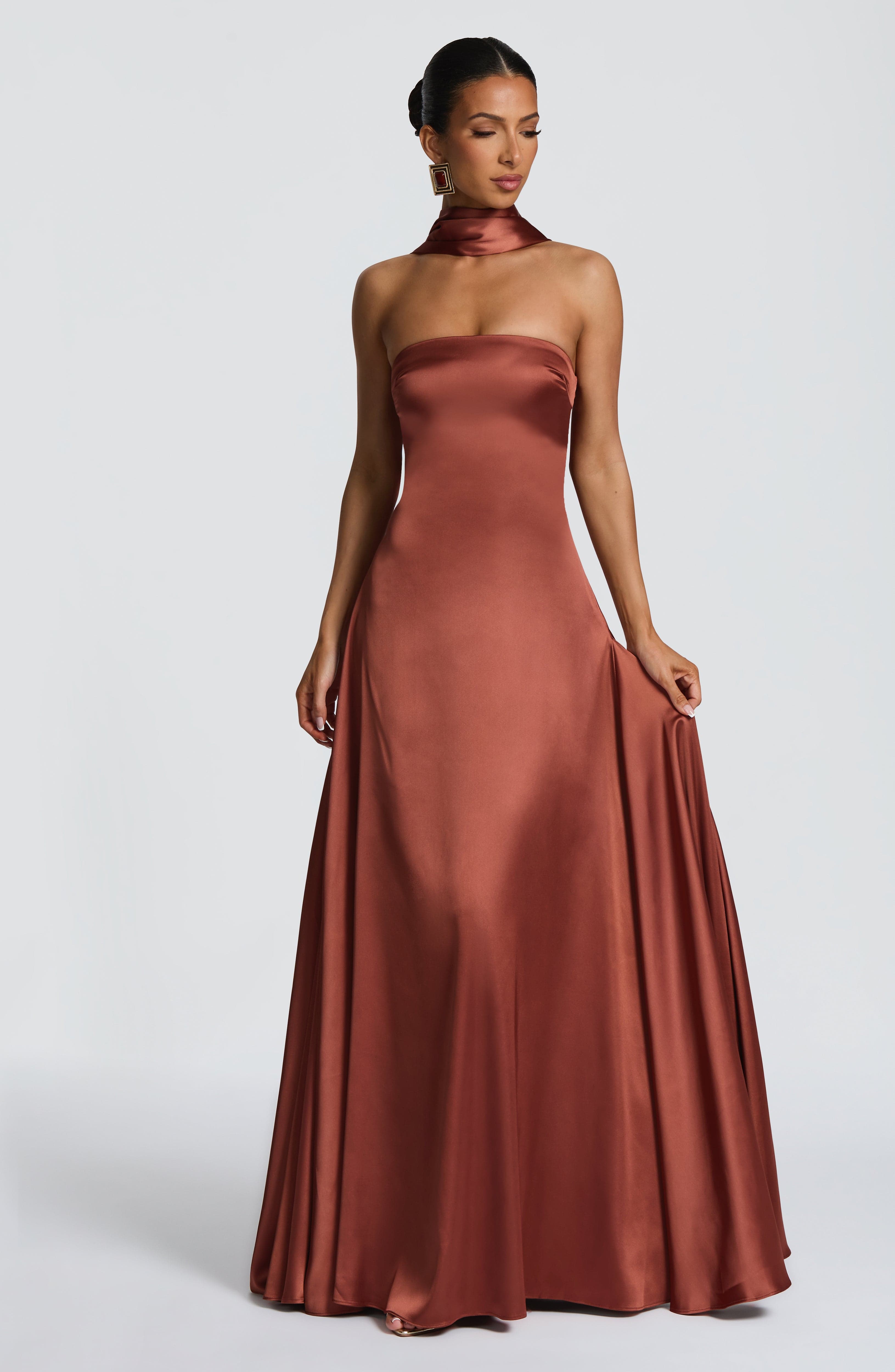 Morven Maxi Dress - Rust - Napalia