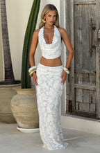 Myra Maxi Skirt - Ivory - Napalia