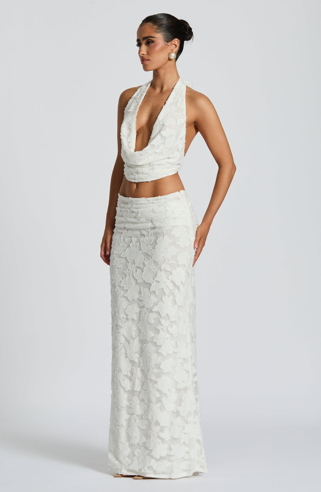 Myra Maxi Skirt - Ivory - Napalia