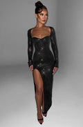 Nadia Maxi Dress - Black Sparkle - Napalia