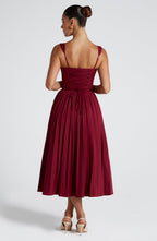 Natassia Midi Dress - Berry - Napalia