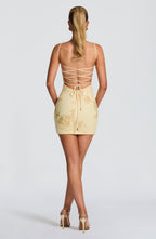 Nefertiti Mini Dress - Lemon - Napalia