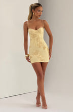 Nefertiti Mini Dress - Lemon - Napalia