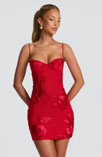 Nefertiti Mini Dress - Red - Napalia