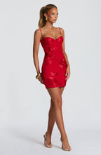 Nefertiti Mini Dress - Red - Napalia