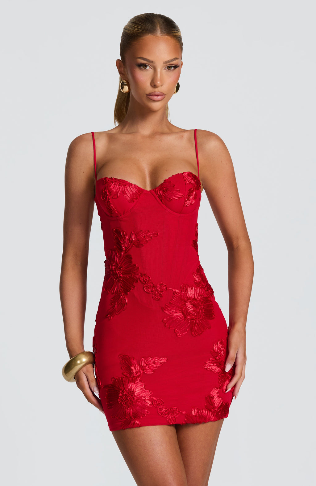Nefertiti Mini Dress - Red - Napalia