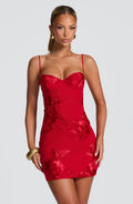 Nefertiti Mini Dress - Red - Napalia