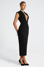 Nellie Midi Dress - Black - Napalia