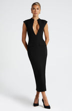 Nellie Midi Dress - Black - Napalia