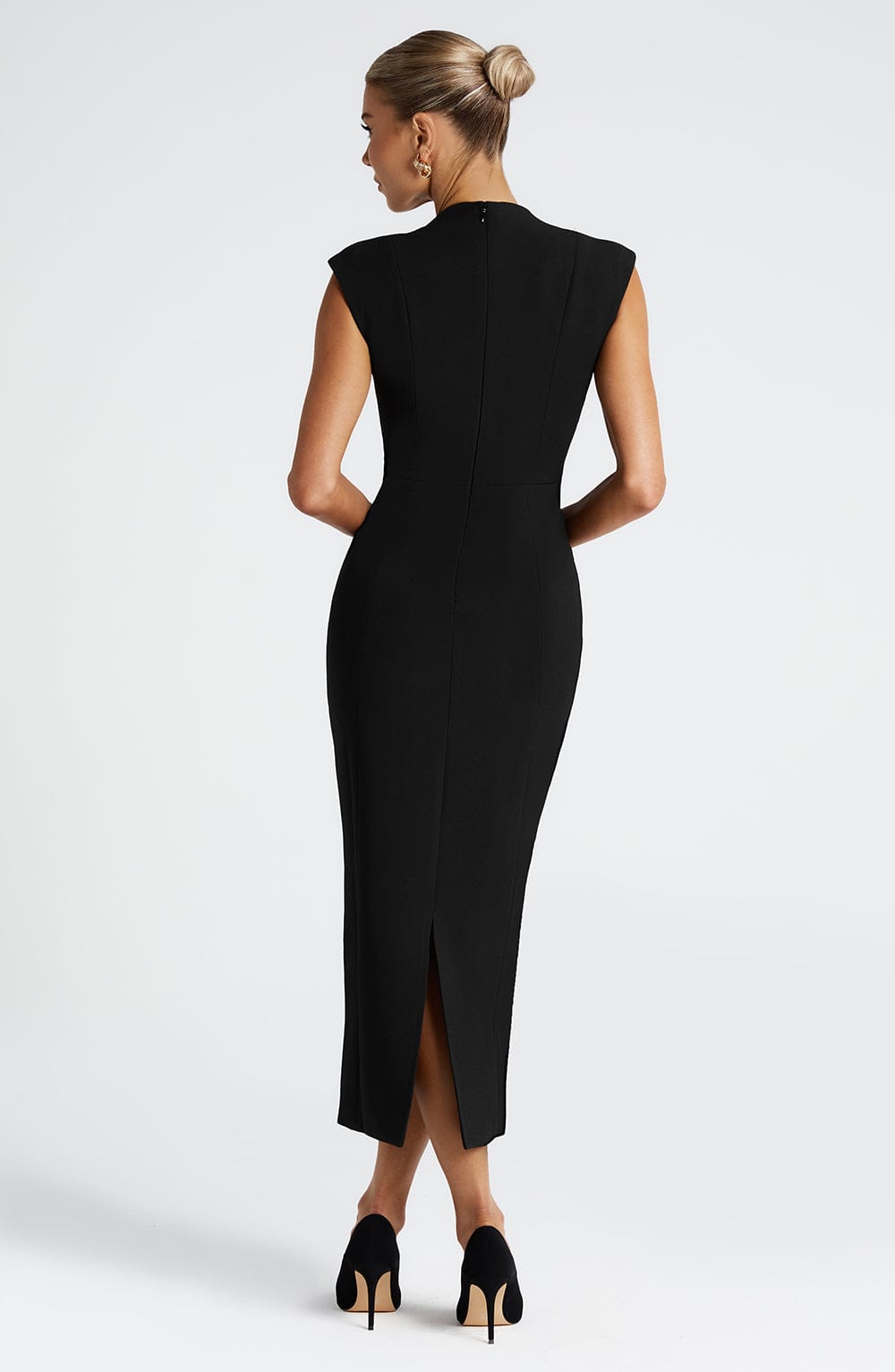 Nellie Midi Dress - Black - Napalia