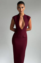 Nellie Midi Dress - Cherry Lacquer - Napalia