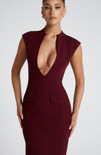 Nellie Midi Dress - Cherry Lacquer - Napalia