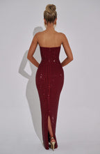 Neriah Maxi Dress - Wine - Napalia