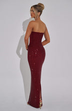 Neriah Maxi Dress - Wine - Napalia