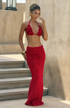 Nerida Maxi Skirt - Red - Napalia