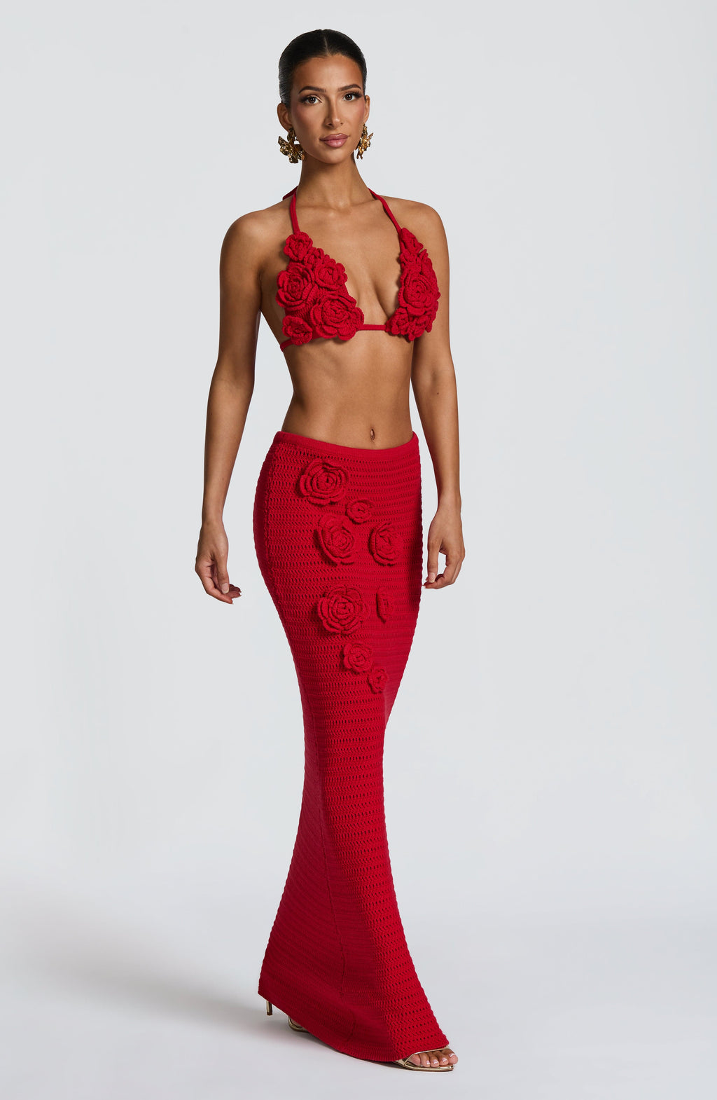 Nerida Maxi Skirt - Red - Napalia