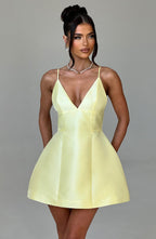 Nicole Mini Dress - Lemon - Napalia