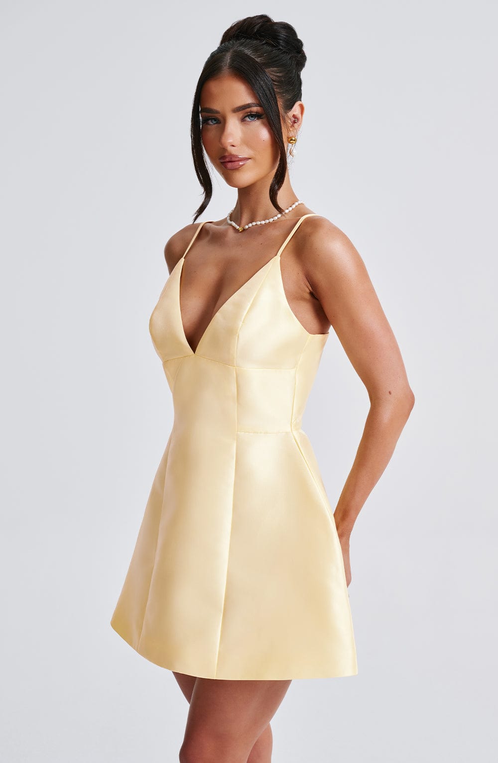 Nicole Mini Dress - Lemon - Napalia