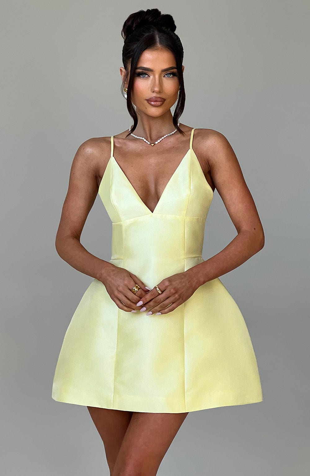 Nicole Mini Dress - Lemon - Napalia