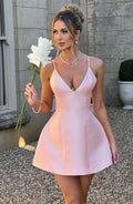 Nicole Mini Dress - Peach - Napalia