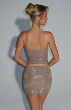 Nila Mini Skirt - Gold - Napalia