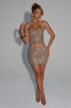 Nila Mini Skirt - Gold - Napalia