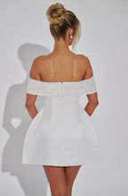 Noelle Mini Dress - Ivory - Napalia