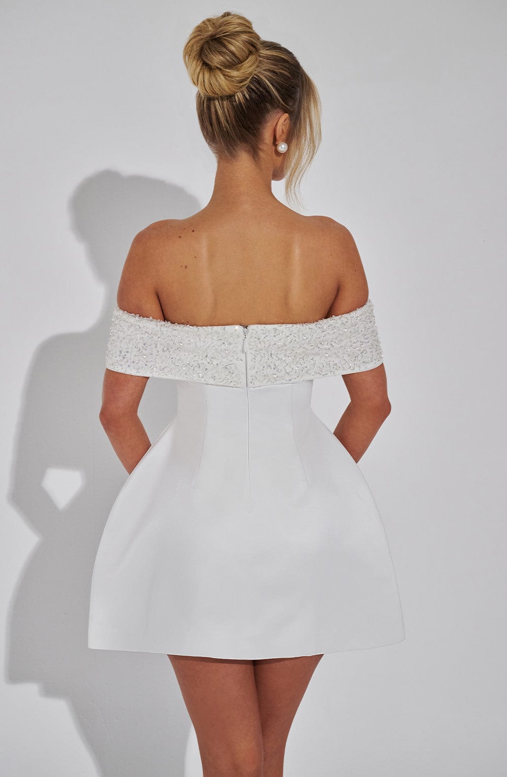 Noelle Mini Dress - Ivory - Napalia