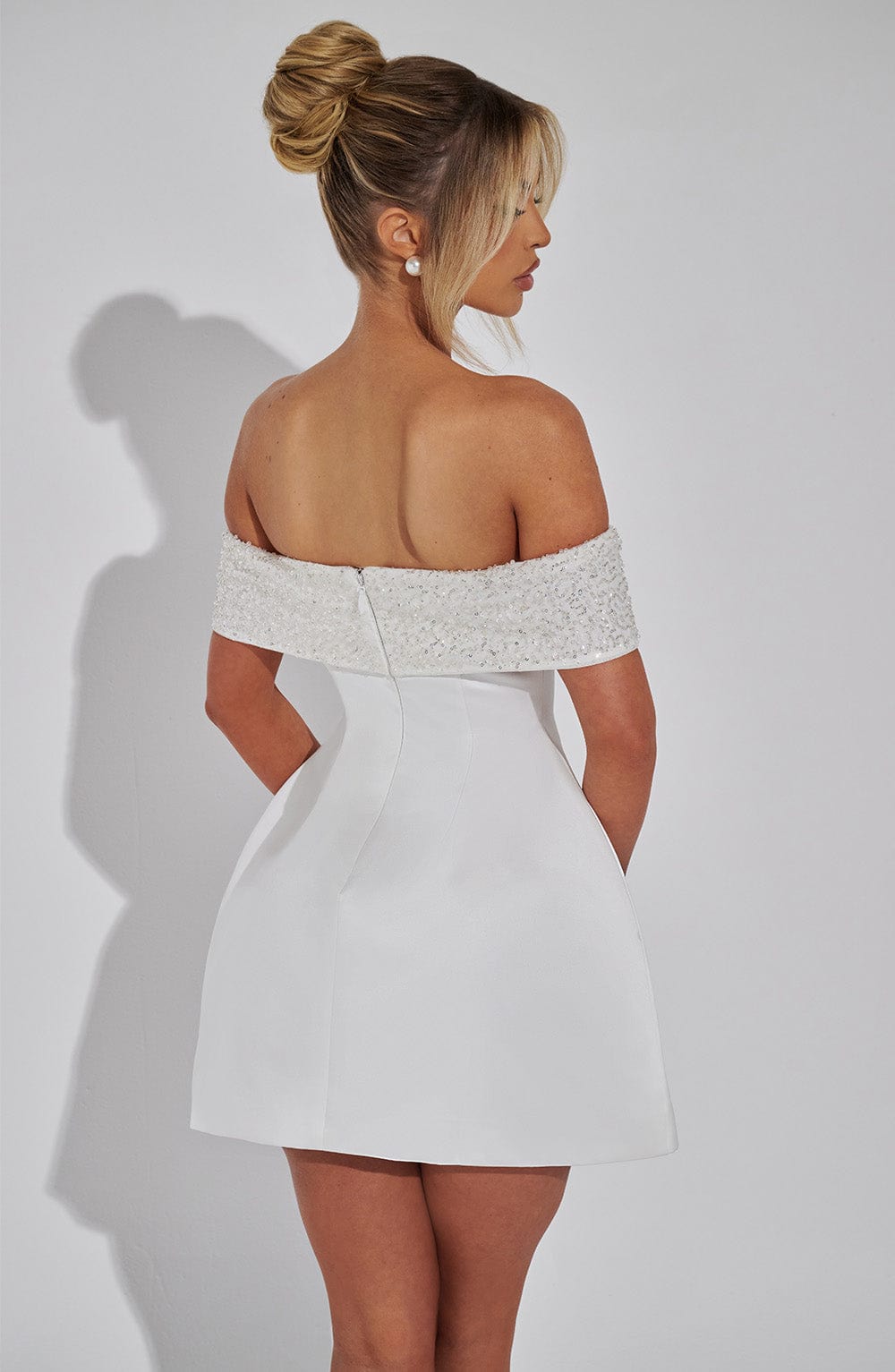 Noelle Mini Dress - Ivory - Napalia