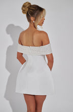 Noelle Mini Dress - Ivory - Napalia
