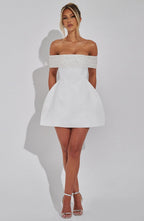 Noelle Mini Dress - Ivory - Napalia