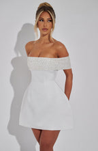 Noelle Mini Dress - Ivory - Napalia
