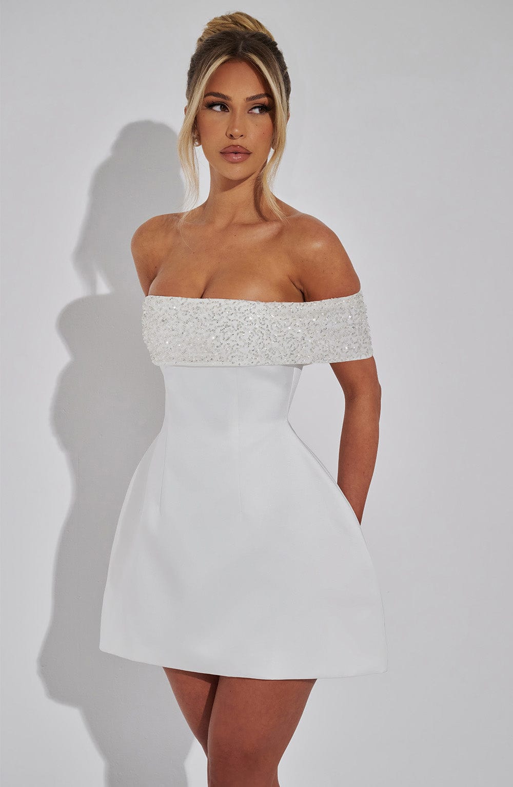 Noelle Mini Dress - Ivory - Napalia