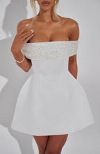 Noelle Mini Dress - Ivory - Napalia